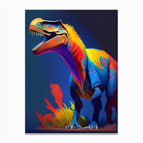Cryolophosaurus 1 Primary Colours Dinosaur Canvas Print