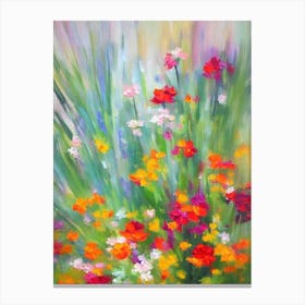 Carnation Impressionist Painting Plant Canvas Print