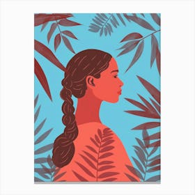 Portrait Of A Woman With A Braid Canvas Print