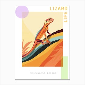 Orange Chuckwalla Abstract Modern Illustration 4 Poster Canvas Print