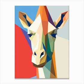 Giraffe Minimalist Abstract 3 Canvas Print