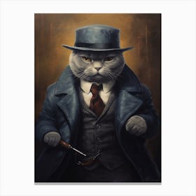 Gangster Cat British Shorthair 4 Canvas Print