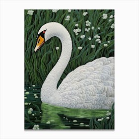 Ohara Koson Inspired Bird Painting Swan 4 Canvas Print