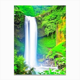 Cunca Wulang Waterfall, Indonesia Majestic, Beautiful & Classic (3) Canvas Print