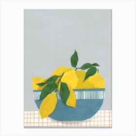 Lemons In A Bowl Canvas Print