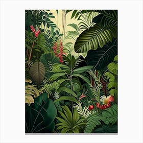 Serene Rainforest 3 Botanicals Canvas Print