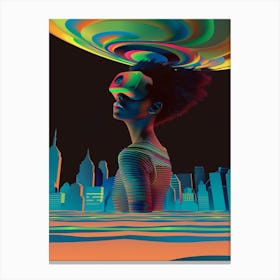 Trippy, psychedelic artwork print. "New World" Canvas Print