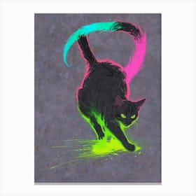 Neon Cat 3 Canvas Print