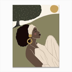 Afro-American Woman Canvas Print