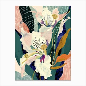 Colourful Flower Illustration Lisianthus 2 Canvas Print