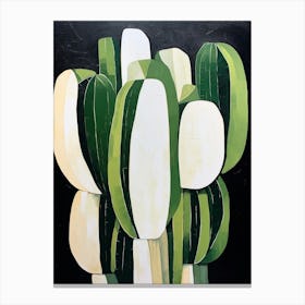 Modern Abstract Cactus Painting Chamaecereus Silvestrii Cactus 3 Canvas Print