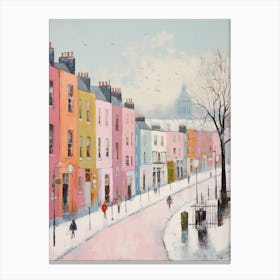 Dreamy Winter Painting Dublin Ireland 4 Canvas Print