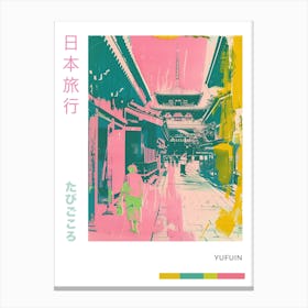 Yufuin Duotone Silkscreen Poster 1 Canvas Print