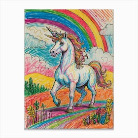 Unicorn Rainbow 1 Canvas Print