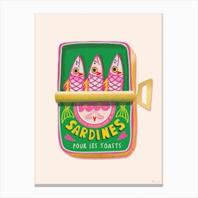 Sardines Rainbow Tin  Canvas Print