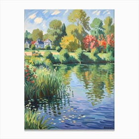 House By The Pond Canvas Print