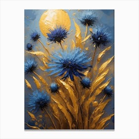 Blue Flowers 1 Canvas Print