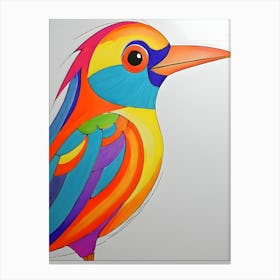 Colorful Bird -Reimagined 1 Canvas Print