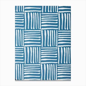 Blue And White Stripes Canvas Print
