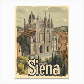 Aihrgdesign A Classic 1960s Travel Poster For Siena Showcasin 1b8aa8b6 0a76 4095 B743 A7eb42e34282 0 Canvas Print