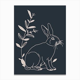 Cinnamon Rabbit Minimalist Illustration 1 Canvas Print