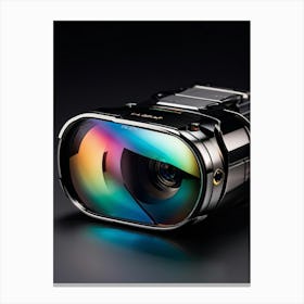 A Cutting Edge 3d Camera Intricately Made From The Refractions Of Iridescent And Vibrant Glass Wit Canvas Print