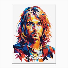 Kurt Cobain Nirvana 03 Portrait Music Icon Style WPAP Pop Art Canvas Print