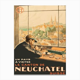 The Watchmaker From Neuchatel, Switzerland Canvas Print