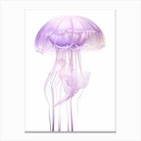 Mauve Stinger Jellyfish Simple 2 Canvas Print