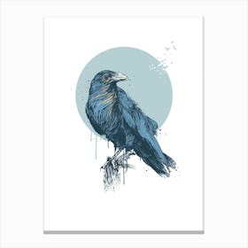 Blue Crow Canvas Print