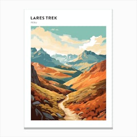 Lares Trek Peru 1 Hiking Trail Landscape Poster Canvas Print