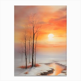 Winter Landscape . 1 Canvas Print