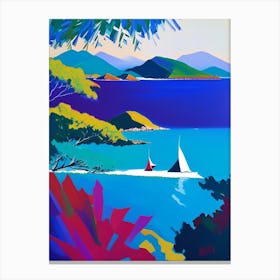 The Whitsundays 1 Australia Colourful Painting Tropical Destination Canvas Print