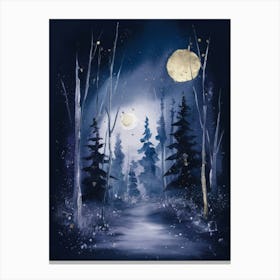 Night In The Forest Canvas Print