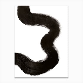 Band Black Abstract Canvas Print