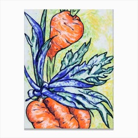 Carrot Fauvist vegetable Canvas Print