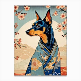 Dog In Kimono Canvas Print