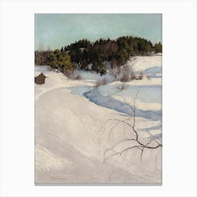 Winter Landscape, Myllykylä (1896), Pekka Halonen Canvas Print