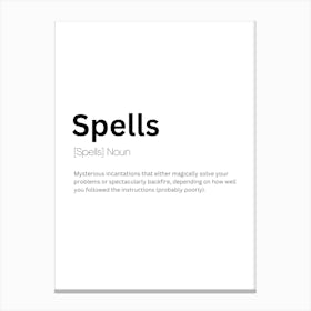 Spells Definition Meaning Canvas Print