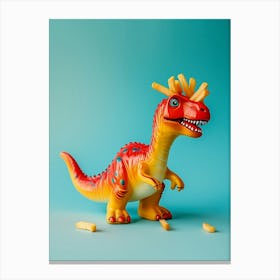 Toy Dinosaur & Fries 1 Canvas Print