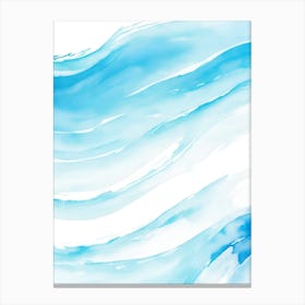 Blue Ocean Wave Watercolor Vertical Composition 95 Canvas Print