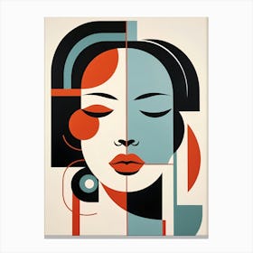 Abstract Portrait Of A Woman Canvas Print