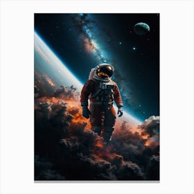 Astronaut In Space 3 Canvas Print