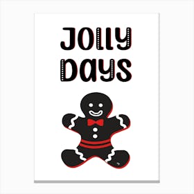 Jolly Days Nordic Xmas collection 1 Canvas Print