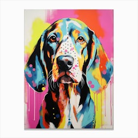 Basset Beagle Pop Art Paint Canvas Print