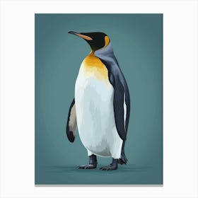 King Penguin Livingston Island Minimalist Illustration 1 Canvas Print