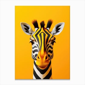 Zebra Portrait Canvas Print