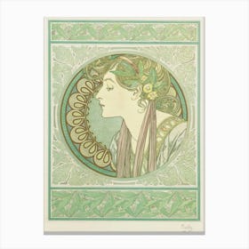 'The Lady In Green' Canvas Print