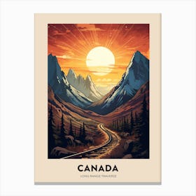Long Range Traverse Canada 2 Vintage Hiking Travel Poster Canvas Print