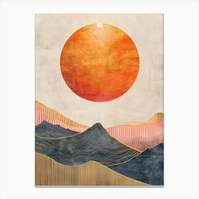 Sunset Over Mountains Canvas Print